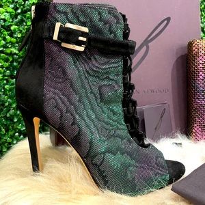 BrianAtwood metallic Booties with a matching bag
